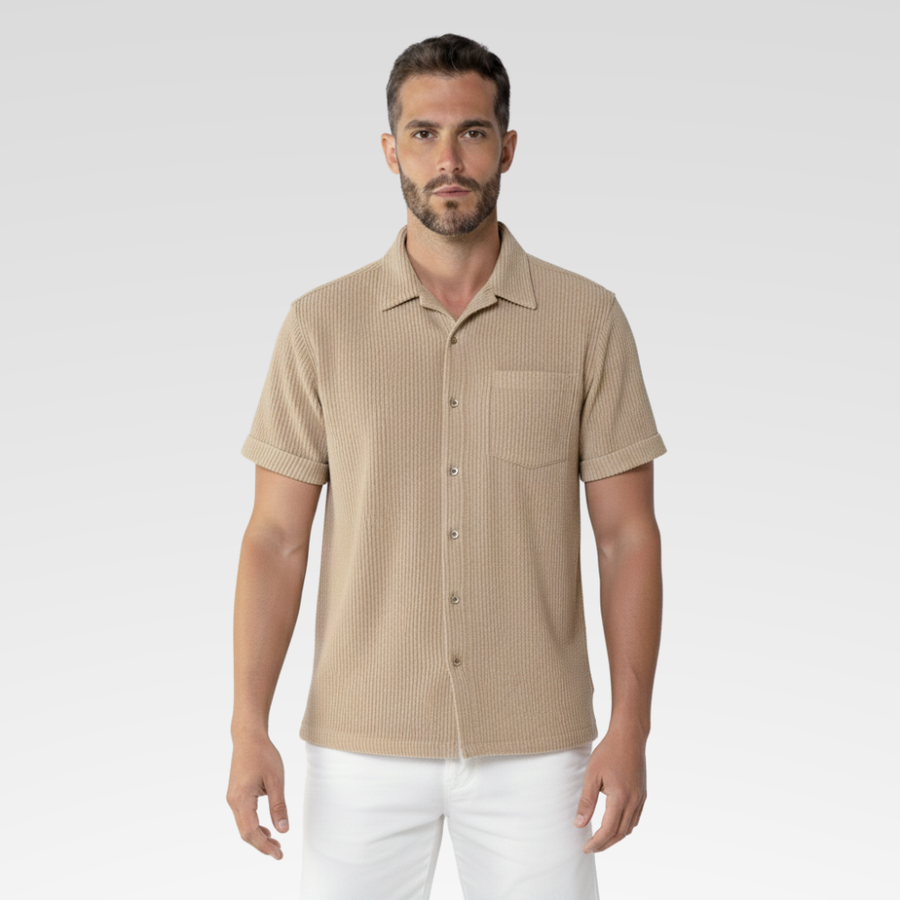 Men's Corduroy Short-Sleeve Shirt