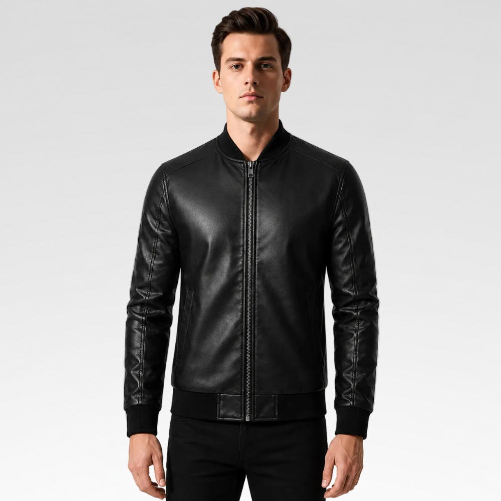 Men's Classic Faux Leather Jacket