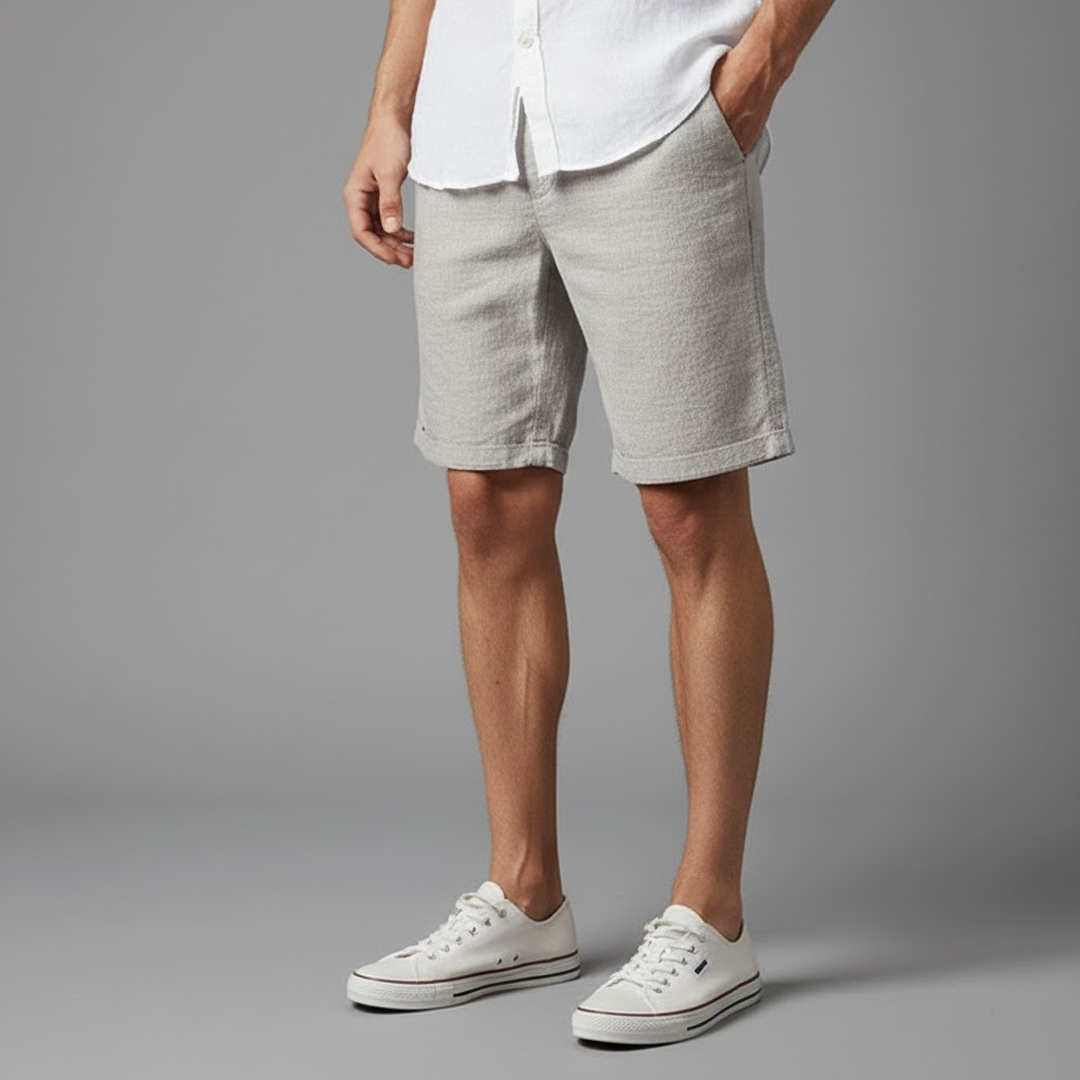 Men's Phuket Linen Shorts – Light Beige