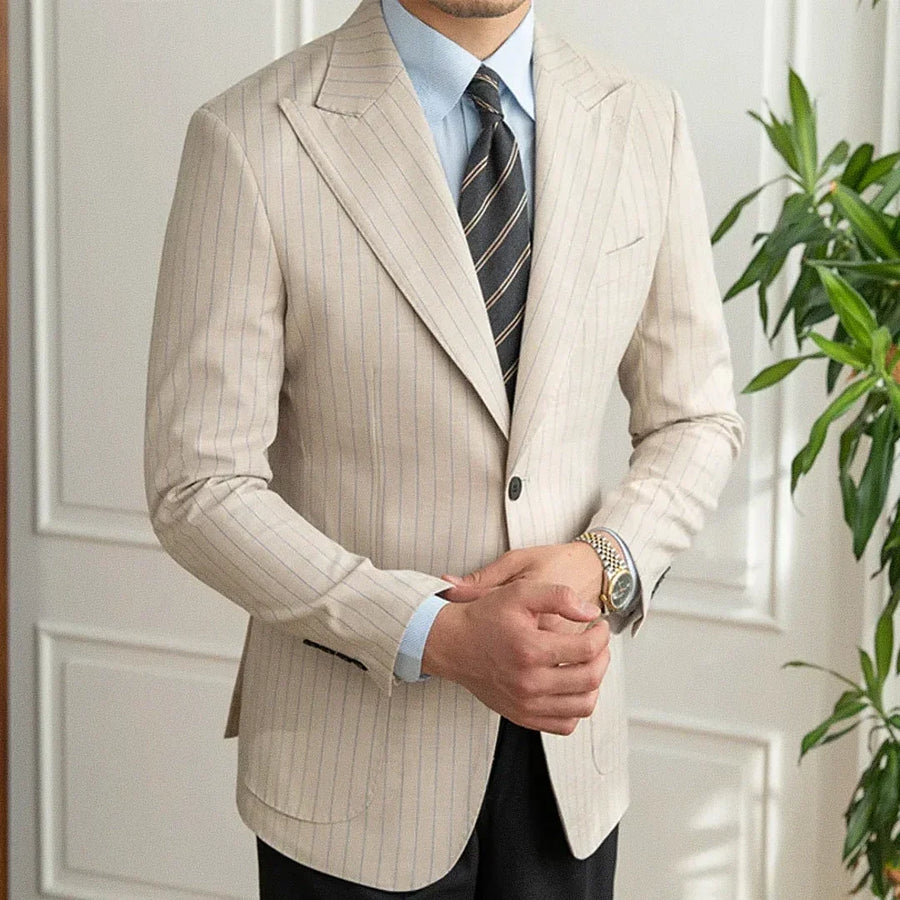 Men's Roma Vintage Beige Blazer