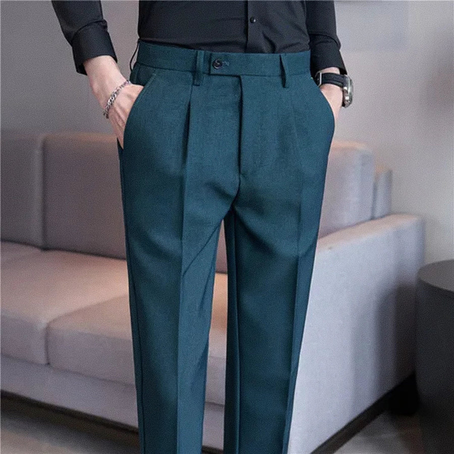 Men's Tailored Trousers – Moss Green