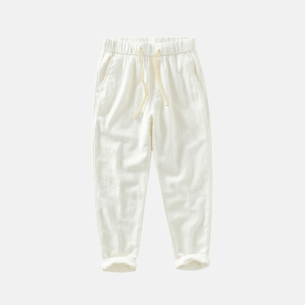 Men's Santorini Drawstring Linen Trousers