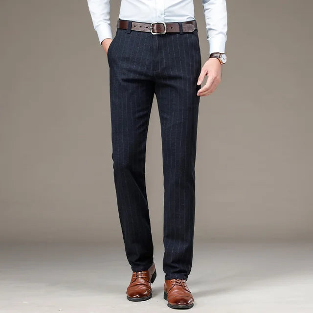 Men's Striped Smart Trousers