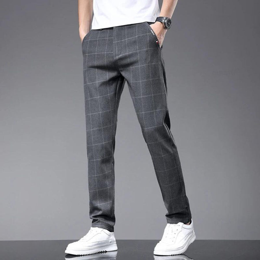 Men's Check Smart Trousers