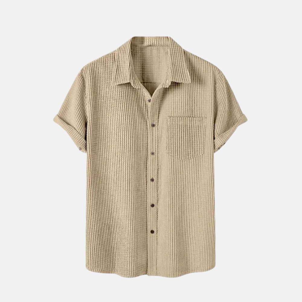 Men's Corduroy Short-Sleeve Shirt