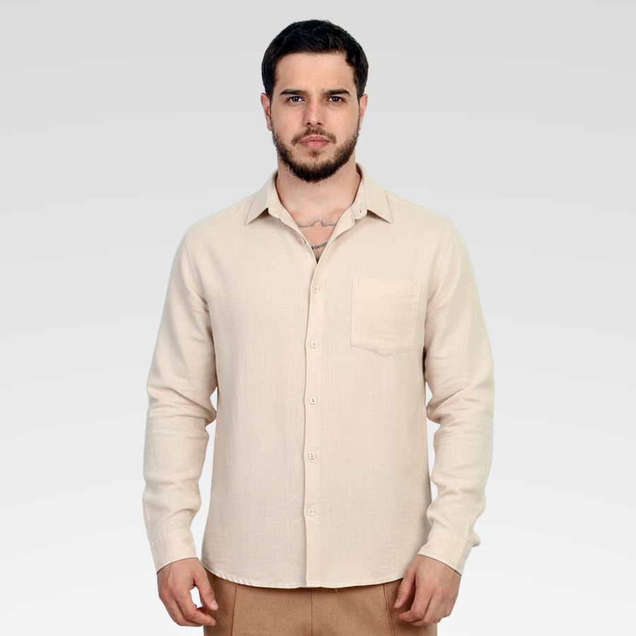Men's Linen-Blend Shirt